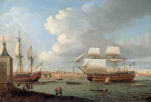 1280px-Dominic_Serres_-_Foudroyant_and_Pégase_entering_Portsmouth_Harbour,_1782_-_Google_Art_P...jpg