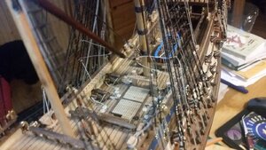 946 Begin Rigging Leads of the Mizzen Bowlines for Lateen Yard.jpg