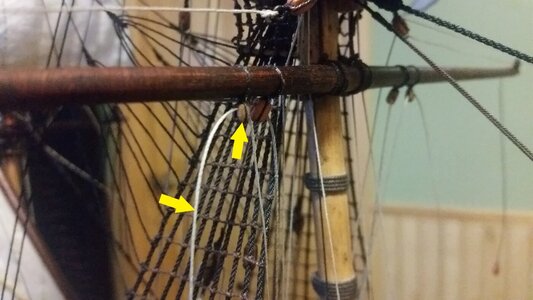 1253 Install Block and Begin Rigging Mainsail Clewlines.jpg