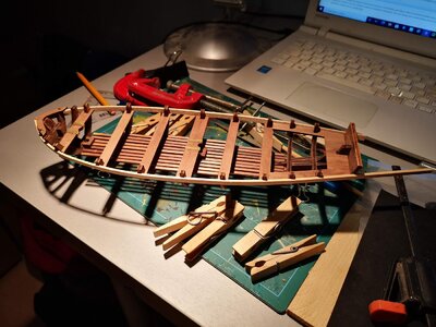 First planks glued.jpg