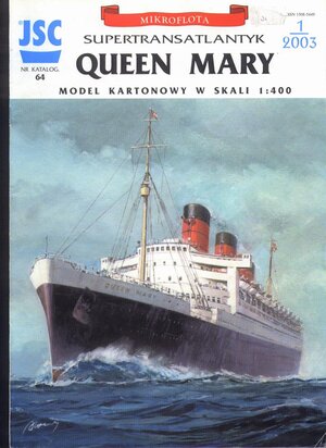 Scale model 1:1250 British transatlantic liner RMS "QUEEN MARY" 1934 
