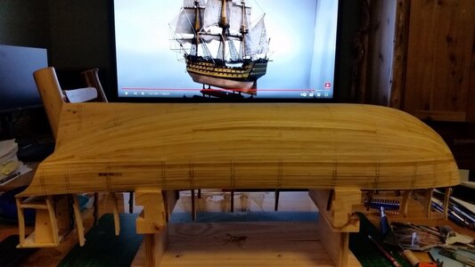 172 Port Lower Hull Planking Complete.jpg