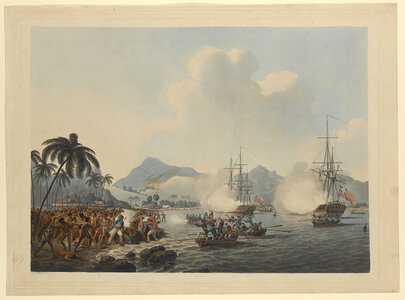 PAI2627 Death of Cook in the skirmish at Kealakekua Bay Hawaii on 14 February 1779.jpg