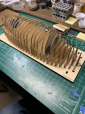 Kyerania Loose Frames in Jig for fairing.jpg Kyerania Loose Frames in Jig for fairing.jpg