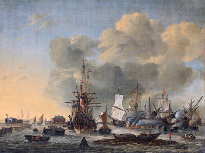 Het_kalefateren_van_schepen_bij_het_Bothuisje_op_het_IJ_te_Amsterdam_-_Caulking_ships_on_the_I...jpg