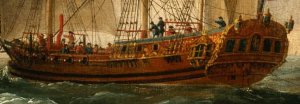 The Peregrine (later renamed The Royal Caroline) in Two Positions off the Coast, John Cleveley...jpg