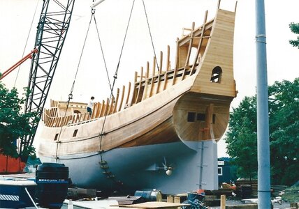 Half Moon at Snow Dock before lift to Hudson River c.1989...003.jpg