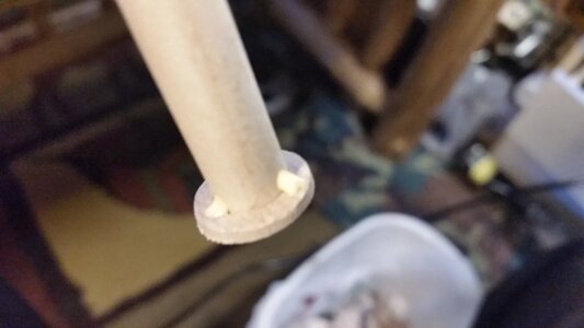 764 Temporarily Tack Ring to Dowel to Hold it..jpg
