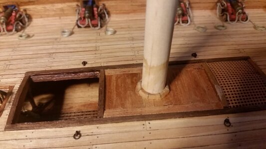 771 Glue Wedges to Deck With Mast Dowel in Place.jpg