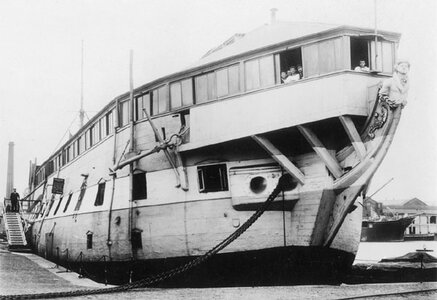 HMS_President_in_South_West_India_Dock,_London,_ca._1880_(5375139968).jpg