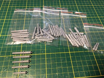 1304 3-D Printed Barrels for Upper Gun Deck & Castles.JPG