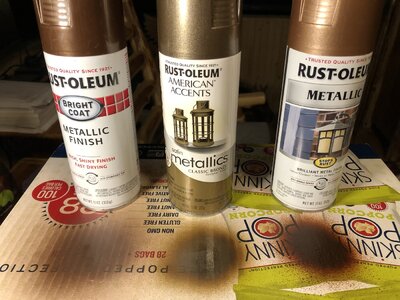 1320 Test Appearance of Three Bronze Paints.JPG