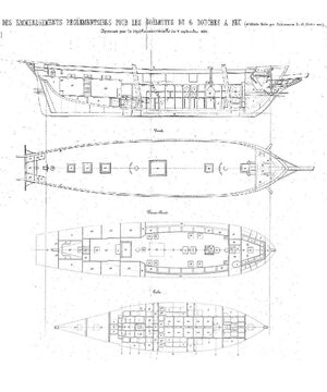 00 Les Goelettes -  Des Emmenagements Reglementaires Pour Les Goelettes De 6 Bouches A Feu 1852 .jpg