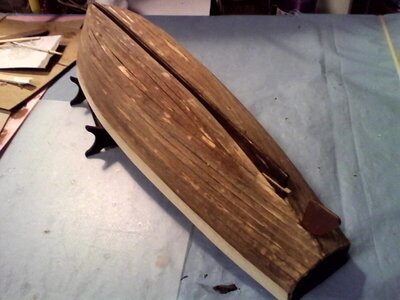 101722 Dragger--Hull Both sides stained walnut n washed--wiped w grey to wx.jpg