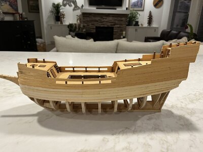 Small Wooden Boat Set with Figures 1:64 S Scale