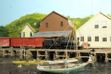Both boats with a train on the trestle.JPG