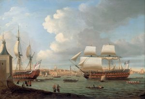 1280px-Dominic_Serres_-_Foudroyant_and_Pégase_entering_Portsmouth_Harbour,_1782_-_Google_Art_P...jpg