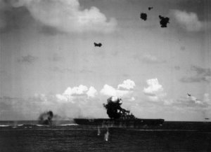 Japanese_Aichi_D3A_crashes_into_USS_Hornet_(CV-8)_during_the_Battle_of_the_Santa_Cruz_Islands_...jpg