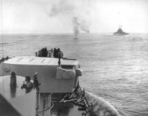 A_Japanese_plane_crashes_into_the_sea_ahead_of_USS_Columbia_(CL-56),_in_November_1943_(80-G-44...jpg