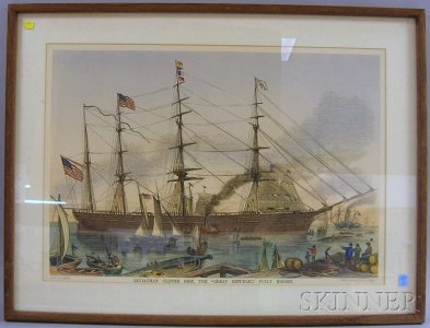 Leviathan clipper Great Republic fully rigged hand-colored litho by John Dodge 2.jpg