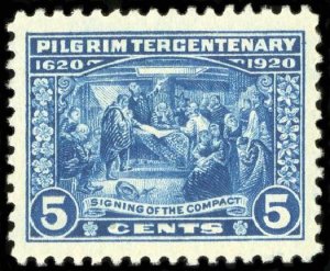 1920USstamp5centPilgrimTercentenarySigningCompact.jpg