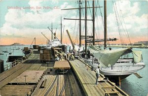 1912_-_San_Pedro,_CA_-_Four-masted_lumber_schooner_Carrier_Dove,_dockside,_unloading_her_wares..jpg