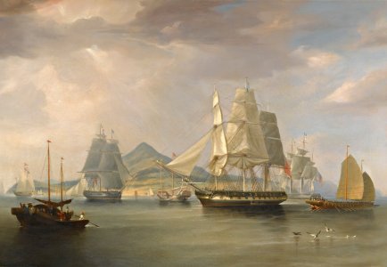 William John Huggins - The opium ships at Lintin China 1824 - (MeisterDrucke-665505).jpg
