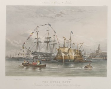 Fores's_Marine_Sketches._The_Royal_Navy._Portsmouth_Harbour_-_the_Victory_Saluting_Her_Majesty...jpg