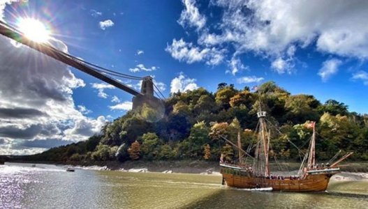 THE MATTHEW PASSING UNDER CLIFTON SUSPENSION BRIDGE..jpg THE MATTHEW PASSING UNDER CLIFTON SUSPENSION BRIDGE..jpg