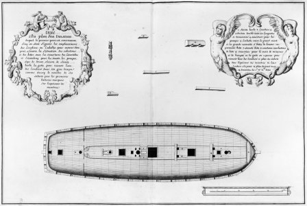 plate 25 - Plan of a vessel with a completed first deck illustration from the Atlas de Colbert...jpg