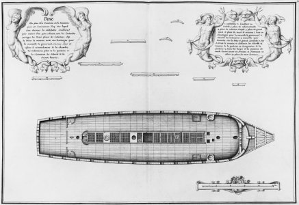 plate 34 - Plan of a vessel with an entirely completed second deck illustration from the Atlas...jpg