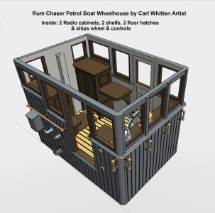 Rum Chaser Patrol Boat wheelhouse by Carl Whitten Artist .png