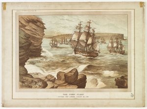 The_First_Fleet_entering_Port_Jackson,_January_26,_1788,_drawn_1888_A9333001h.jpg