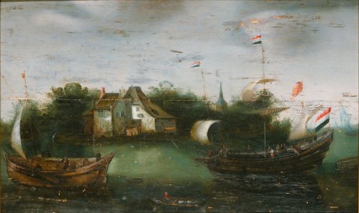Hendrik_Cornelisz._Vroom_(attrib.)_-_Een_zeeschip_vaart_een_binnenwater_op.jpg