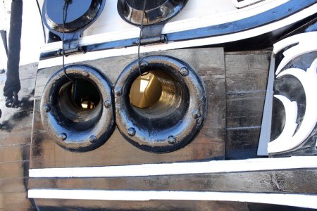 2017 June - The re-installed starboard hawse pipes on USS Constitution’s bow.jpg
