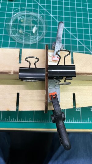 Gluing first bulkhead.jpeg