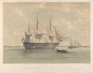 H.M.S._Caledonia,_120guns,_lying_in_Plymouth_Sound_-_RMG_PY0771.jpg