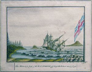 The_melancholy_loss_of_HMS_Sirius_off_Norfolk_Island_March_19th_1790_-_George_Raper.jpg
