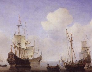 Ships_Riding_Quietely_at_Anchor_(Willem_van_de_Velde,_the_younger).jpg