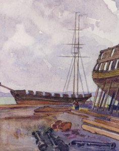 A_watercolour_of_the_construction_of_HMS_Duke_of_Gloucester_(1807)_(cropped).jpg