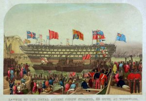 Woolwich_Dockyard,_launch_of_Royal_Albert_1854_LMA.jpg